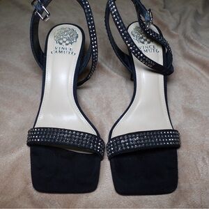 Vince Camuto Black Studded Heels
